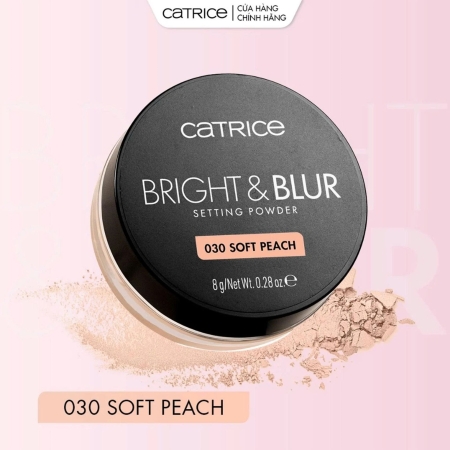 Phấn phủ mỏng nhẹ căng bóng nâng tone Catrice Bright&Blur Setting Powder
