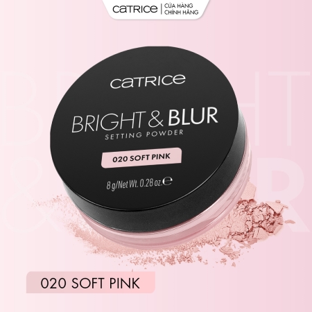 Phấn phủ mỏng nhẹ căng bóng nâng tone Catrice Bright&Blur Setting Powder 8g