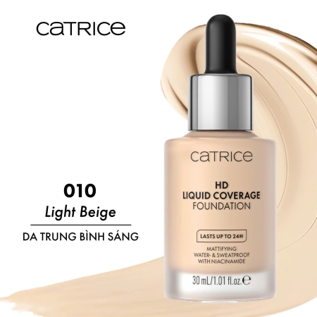 Kem nền kiềm dầu Catrice HD Liquid Coverage Foundation