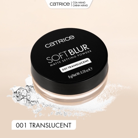Phấn phủ mỏng nhẹ kiềm dầu Catrice Soft Blur Matte Setting Powder 8g
